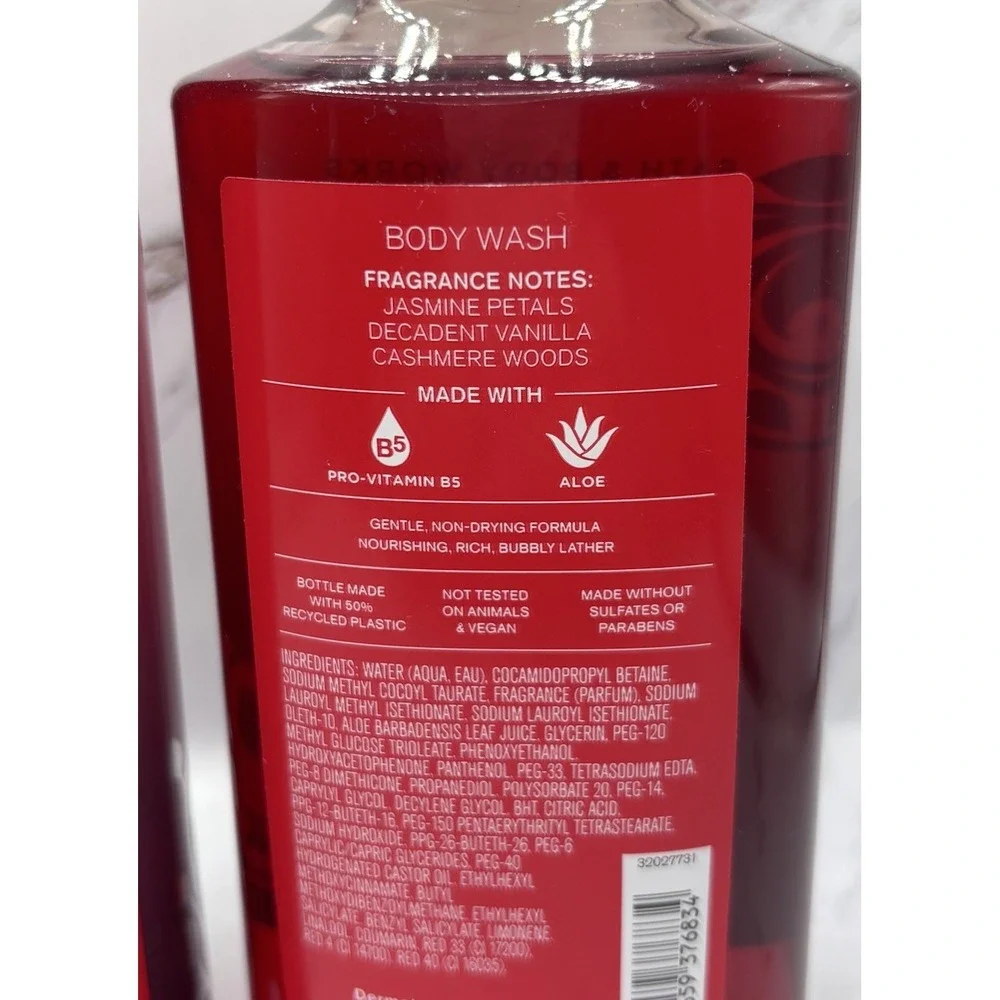 Bath & Body Works FOREVER RED VANILLA RUM Body Spray & Body Wash Set Of 2